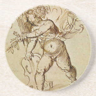 Cupid mit Violine von Domenico Campagnola Getränkeuntersetzer