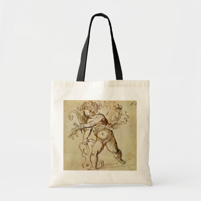 Cupid mit Violine von Domenico Campagnola Tragetasche (Vorne)