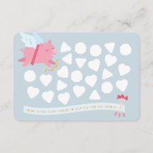Cupid Pig Activity Classroom Valentine Postkarte