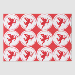 CUPID RED LOVE VALENTINE`S DAY SEIDENPAPIER