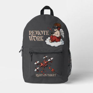 Cupid Remote Work, Valentine’s Day Bedruckter Rucksack