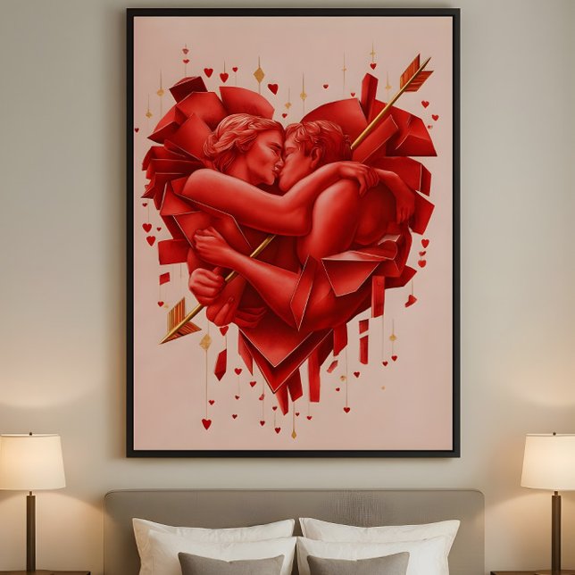 Cupid’s Capture - Modern Romantic Abstract Art Poster (Von Creator hochgeladen)