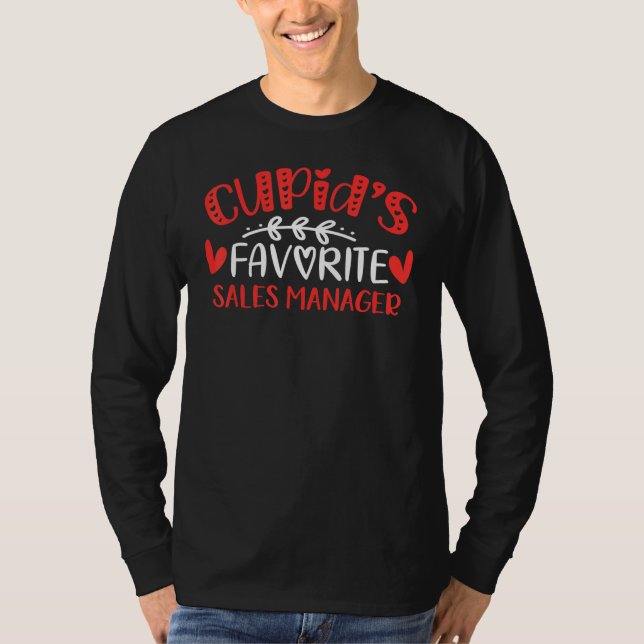 Cupid S Favorite Sales Manager Romance Paare Männe T-Shirt (Vorderseite)