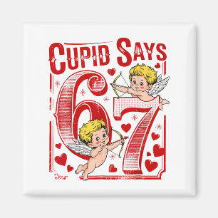 Cupid sagt 67 Valentinstag-Paar Matching Sechs Sie Magnet