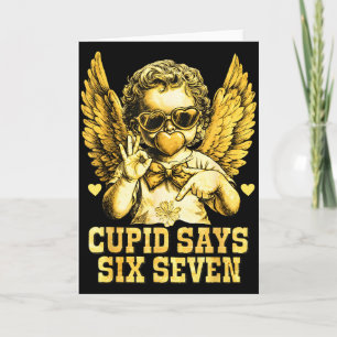 Cupid sagt sechs sieben lustiges Valentin 67 Meme  Karte