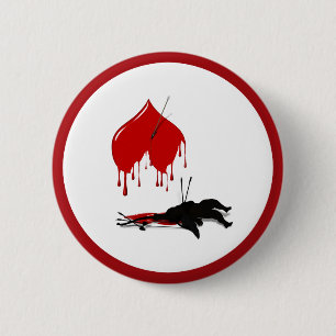 Cupid Shot Down (Anti-Valentin) Button