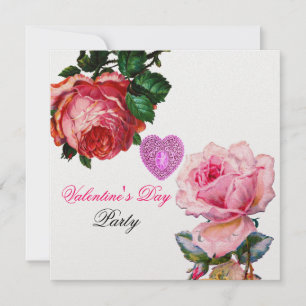 CUPID-SPIZEN-HERZ, ROSA ROSEN VALENTINSTAG-MONOGRA EINLADUNG