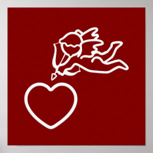 Cupid Strikes benutzerdefiniertes Poster