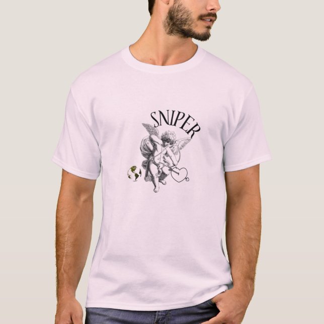 Cupid the Sniper" Precision Bow and Arrow T - Shir T-Shirt (Vorderseite)