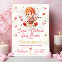 Cupid und Cocktails Valentinstag Babydusche