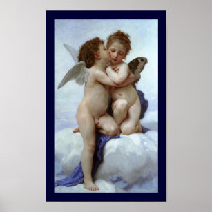 Cupid und Psyche als Kinder / Engel's First Kiss Poster