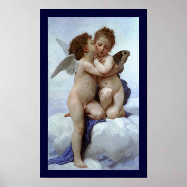 Cupid und Psyche als Kinder / Engel's First Kiss Poster (Vorne)