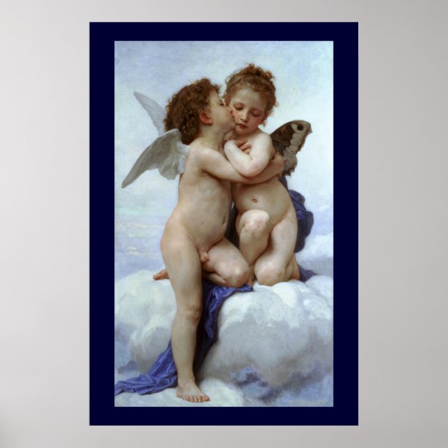 Cupid und Psyche als Kinder / Engel's First Kiss Poster (Vorne)