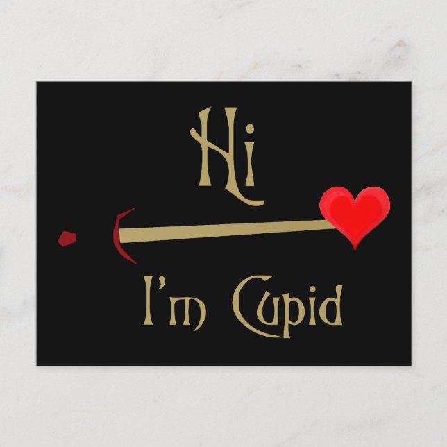 Cupid Valentine Feiertagspostkarte (Vorderseite)