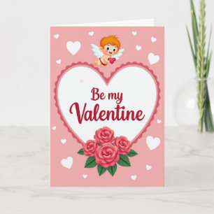 Cupid Valentinstag Liebe Rosen Karte