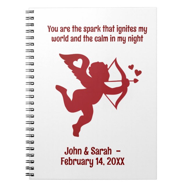 CUPID You are the spark that ignites my world and  Notizblock (Vorderseite)