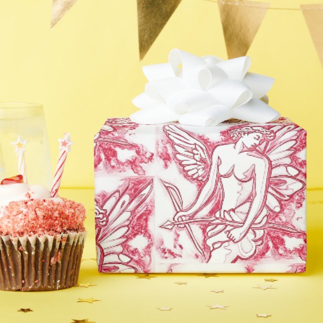 Cupid Zeichnend Geschenkpapier (Geburtstagsparty)