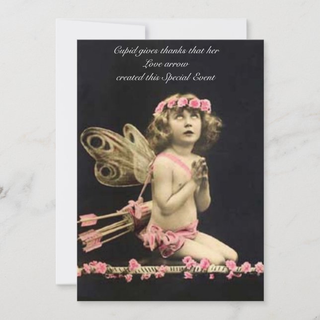 Cupide Cordially Vous Invitation - Faire-part de m (Devant)