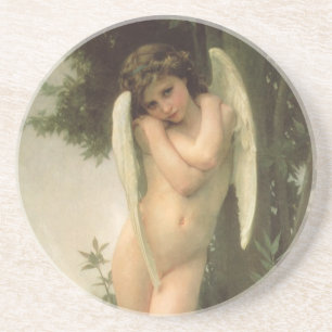 Cupido (Cupidon) Engelporträt von Bouguereau Untersetzer