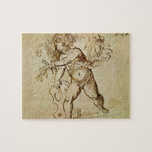 Cupido mit einer Violine von Domenico Campagnola