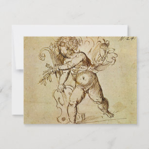 Cupido mit einer Violine von Domenico Campagnola