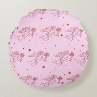 Cupidon-Muster Rundes Kissen