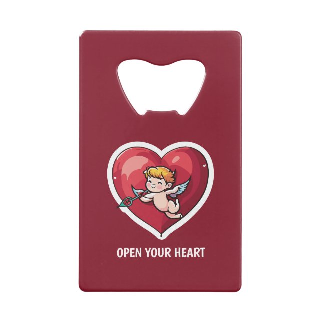 Cupidon sur le coeur rouge (Devant)