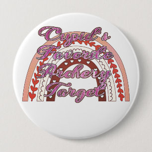 Cupidos Lieblingszielscheibe - Valentinstag Button