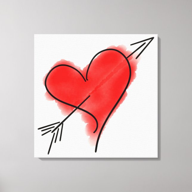 CUPID'S ARROW Stretched Canvas Print Leinwanddruck (Vorderseite)
