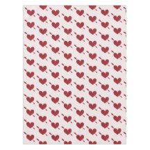 Cupid's Arrows in Hearts Tablecloth
