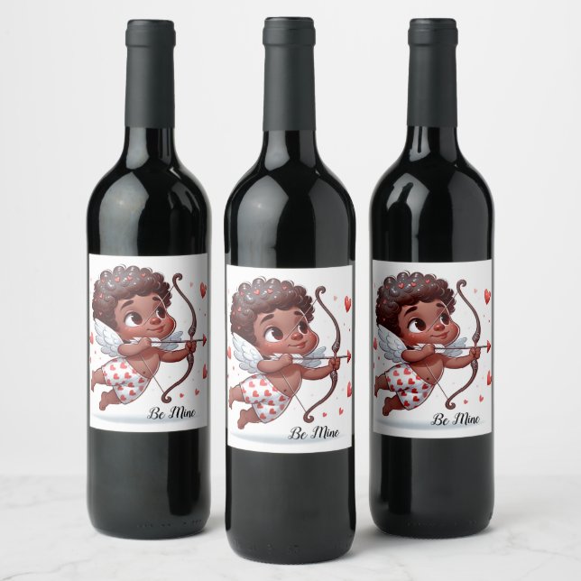 Cupid's Charm individualisieren Geburtstagsparty Weinetikett (Flaschen)