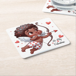 Cupid's Charm ist mein Valentin Rechteckiger Pappuntersetzer