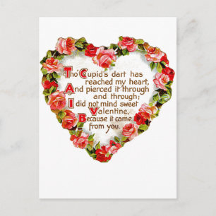 Cupids Dart Feiertagspostkarte