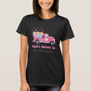 Cupid's Delivery Co Funny L&D Crew Valentinstag T-Shirt