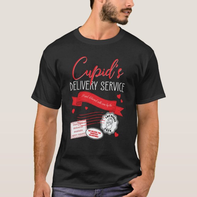 Cupid's Delivery Service L&D Nurse Valentines Day  T-Shirt (Vorderseite)