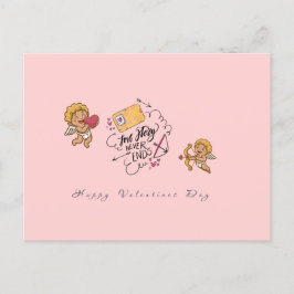 Cupid's Embrace Liebe Letter Grußkarte Postkarte