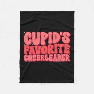 Cupids Favorite Cheerleader Valentine Day Liebe Ch Fleecedecke