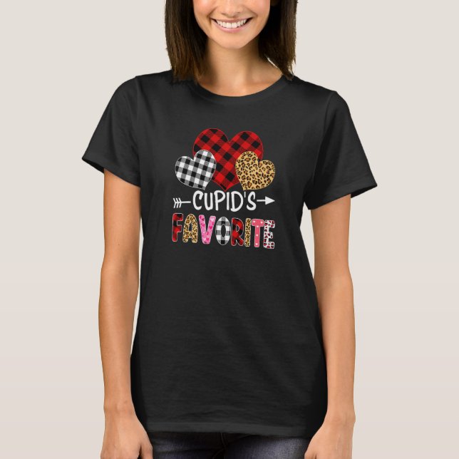 Cupid's Favorite Funny Valentines Day Hearts Buffa T-Shirt (Vorderseite)