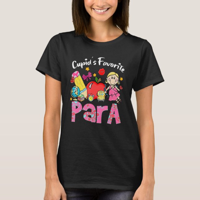 Cupid's Favorite Para Apple Cute Cupid Valentine's T-Shirt (Vorderseite)
