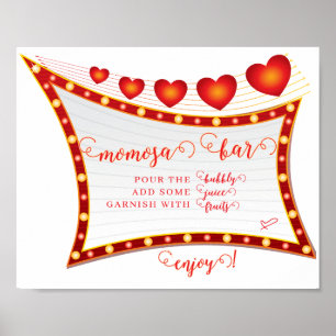 Cupids geheime Valentins-Babyparty Momosa-Bar Poster