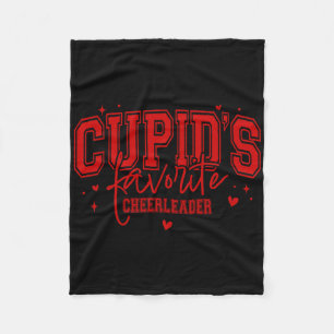 Cupids Lieblings-Cheerleader Pink Valentins Cheer Fleecedecke