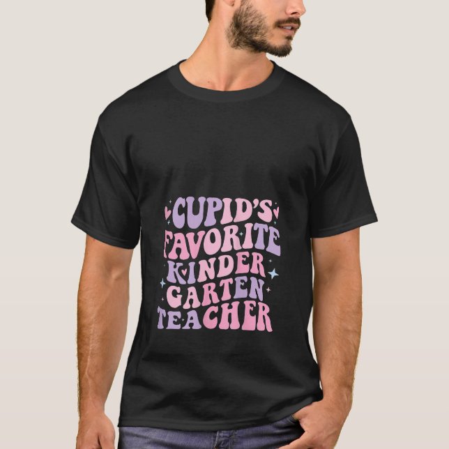 Cupids Lieblings-Kindergarten Lehrerin Valentines  T-Shirt (Vorderseite)