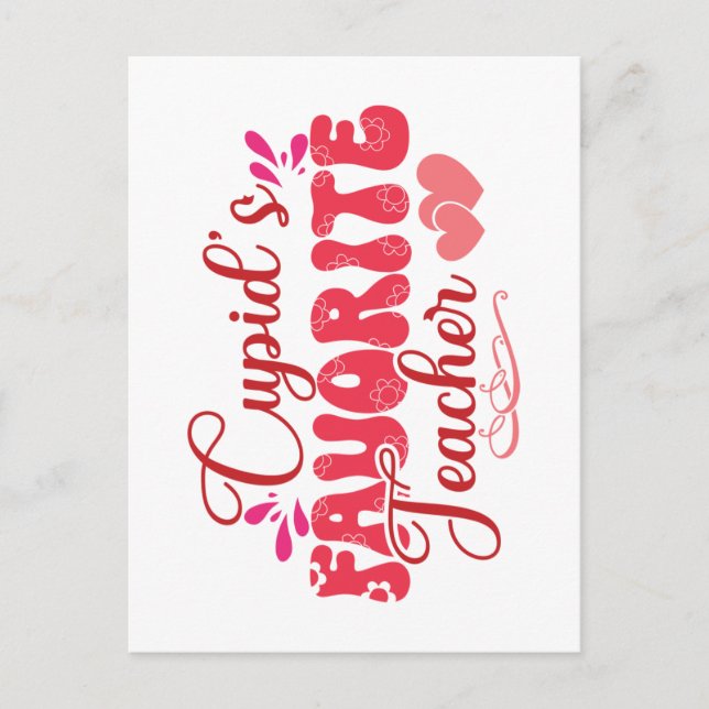 Cupids Lieblingslehrer Postkarte (Vorderseite)