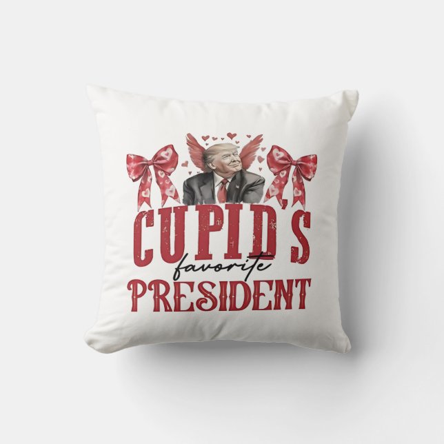 Cupids Lieblingspräsident Valentine Trump Kissen (Vorderseite)