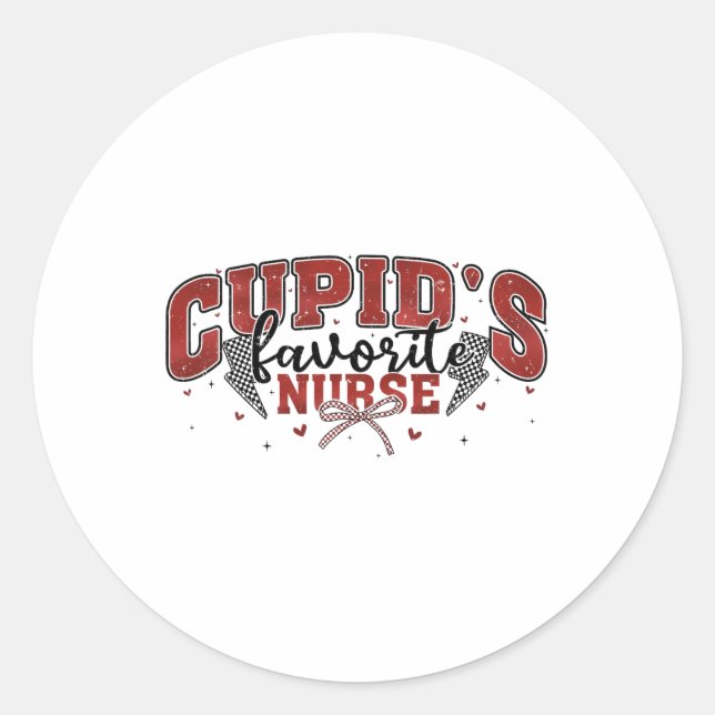 Cupids Lieblingsschwester Valentin Runder Aufkleber (Vorderseite)