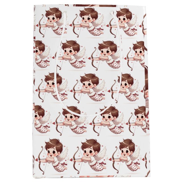Cupids Pfeil ist mein Valentin Mittlere Geschenktüte (Vorderseite)