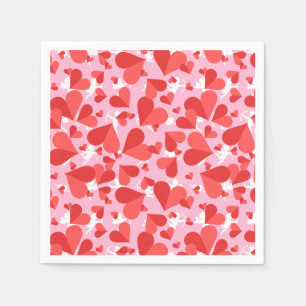 Cupids Red Confetti Serviette