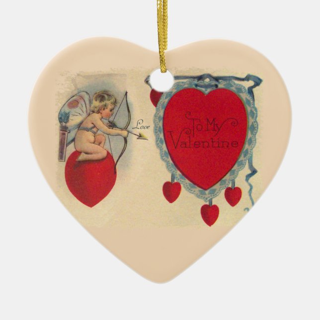 Cupids Valentine Message Ornament (Vorne)