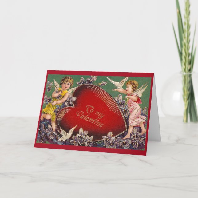 Cupids victoriens Carte de voeux Saint Valentin (Devant)
