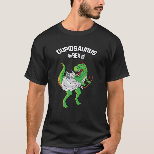 Cupidsaurus Rex Dinosaur Rex Dino Liebe Valentines T-Shirt (Vorderseite)